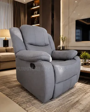 Single-Seater Recliner Gray Sofa