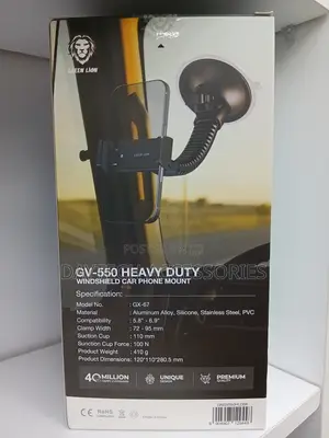 This Is a Green Lion GV-550 Heavy Duty Windshield Car Phone Mount.