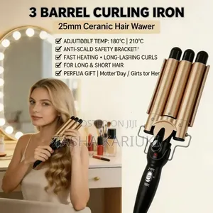 Fast Heating Ceramic Hair Curler 3 Barrel
