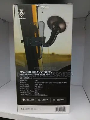 Green Lion Flexible Windshield Car Phone Holder With Suction Mount