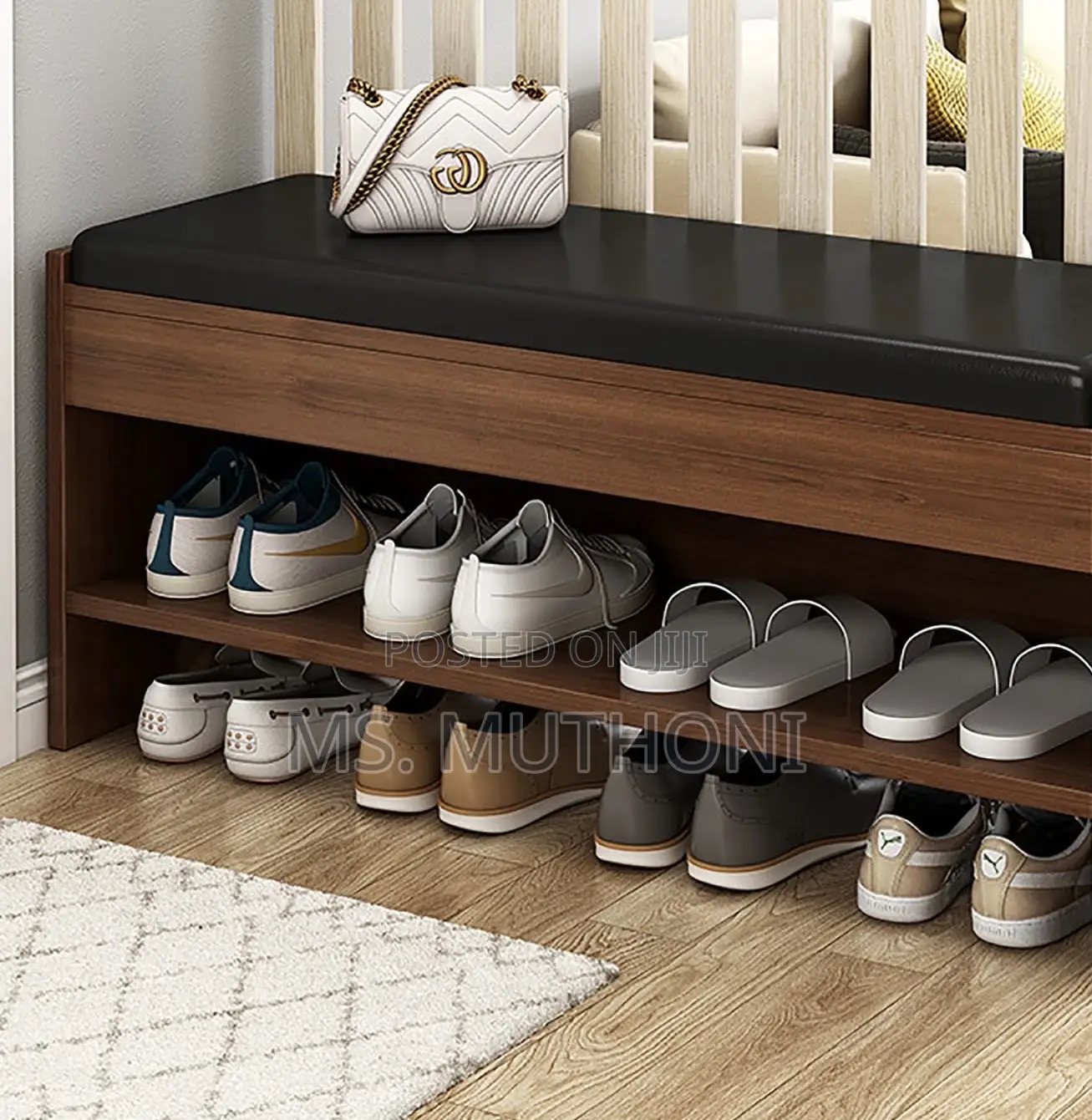 DIY Entryway Minimalist Footwear Bench