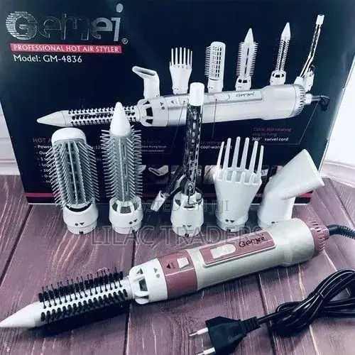 7-in-1 Hair Dryer, Curler Straightener by Gemei