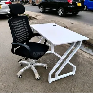 Adjustable Headrest Chair and Office Table