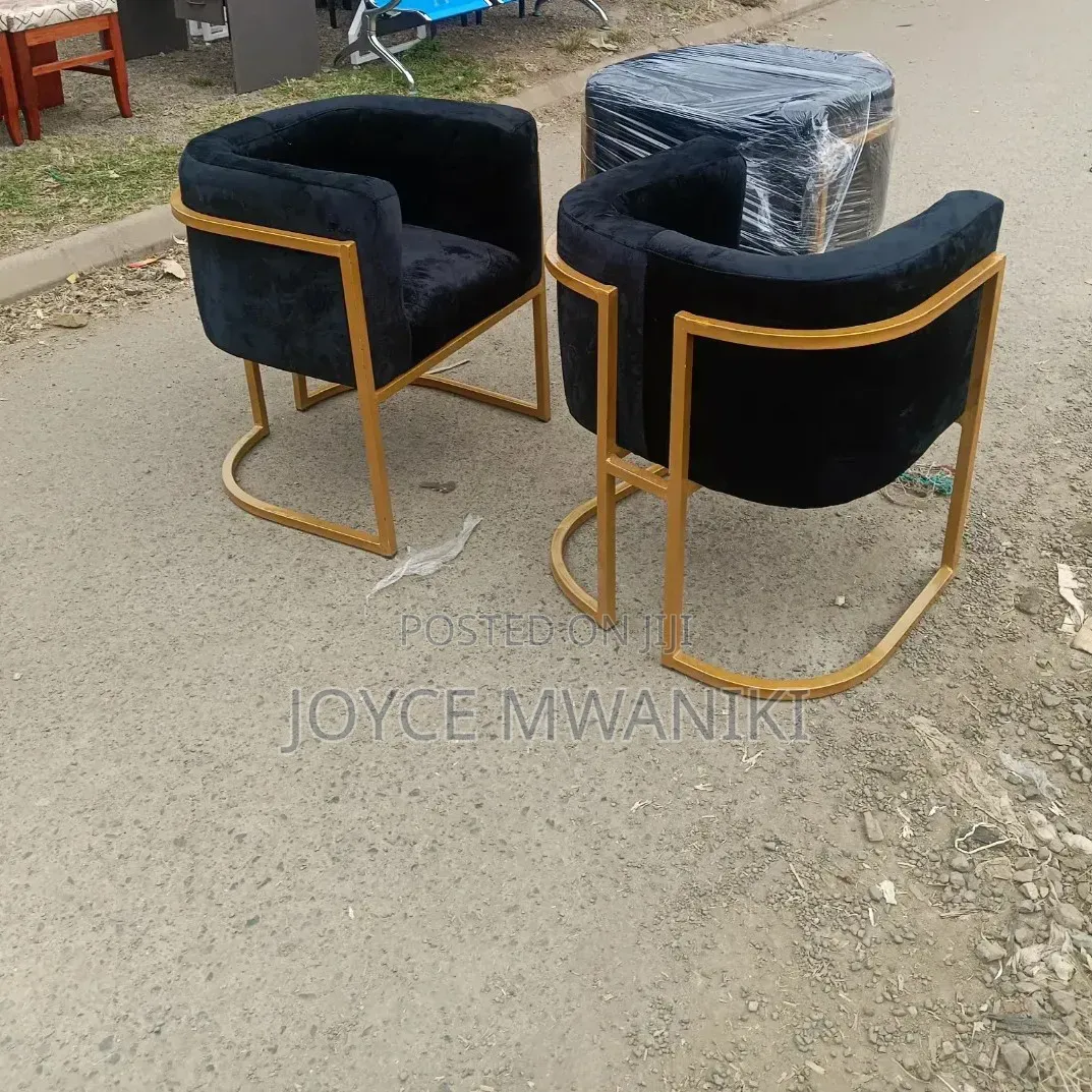 Black and Gold, Manicure Black Velvet Seat or Styling Seat