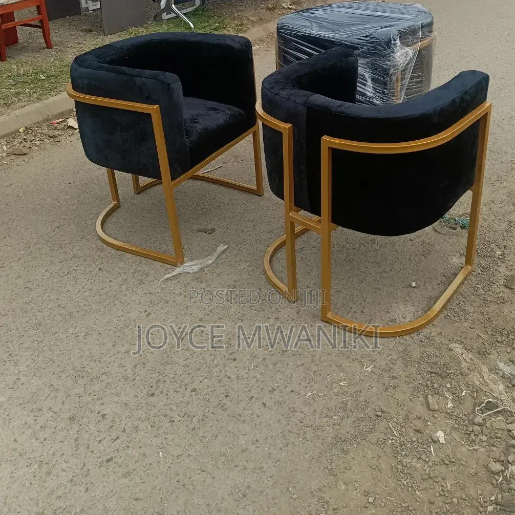 Black and Gold, Manicure Black Velvet Seat or Styling Seat