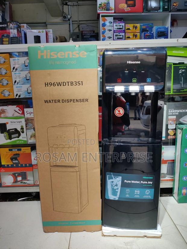 Hisense Dispenser Black 3TAPS Top Loading With Compressor Cooling