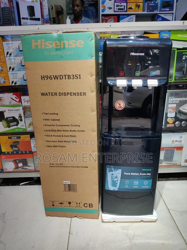 Hisense Dispenser Black 3TAPS Top Loading With Compressor Cooling - thumbnail 2