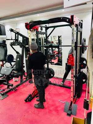 Multifunctional Smith Machine With Cable Pulley Squat Rack