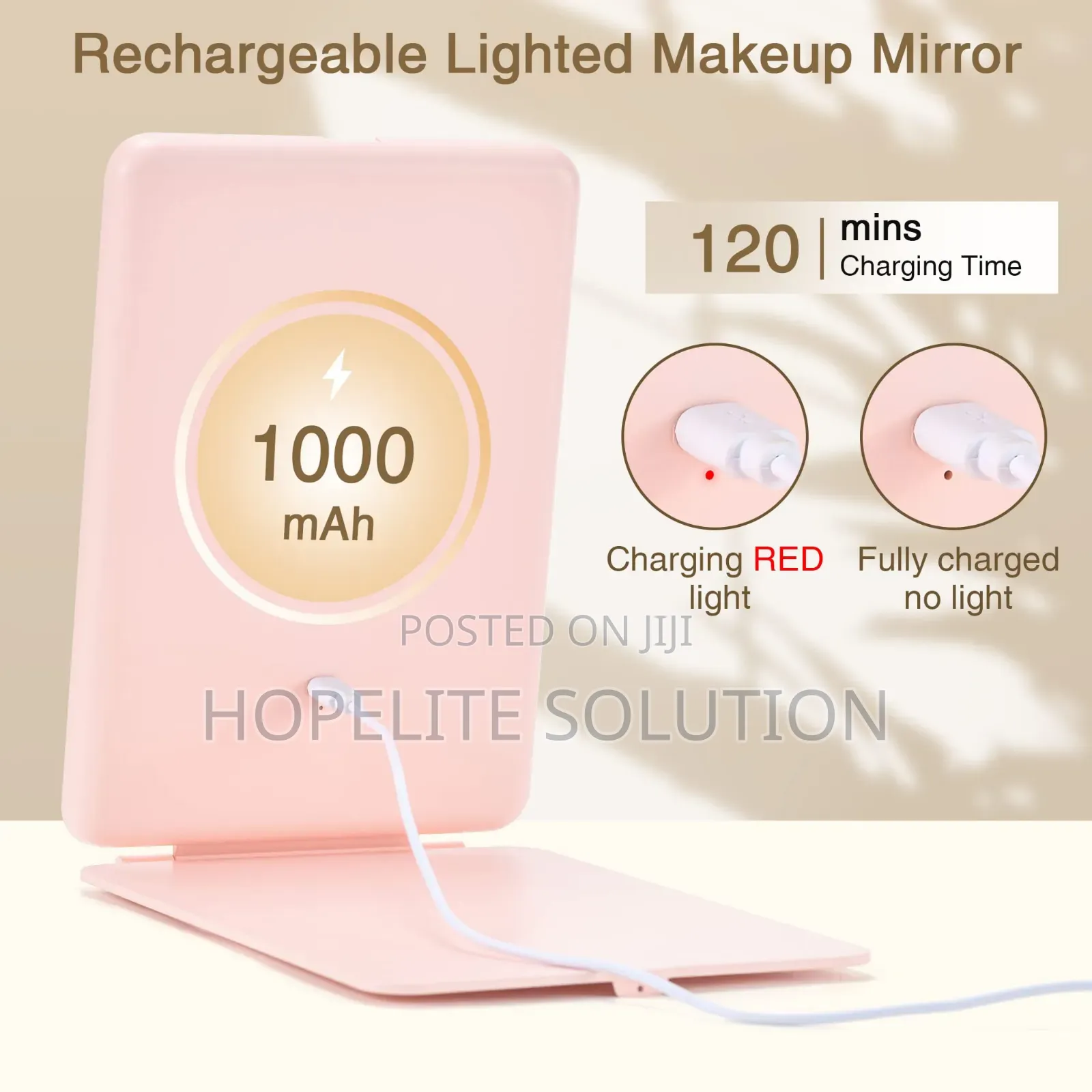 Rechargeable LED Travel Tablet Vanity Mirror