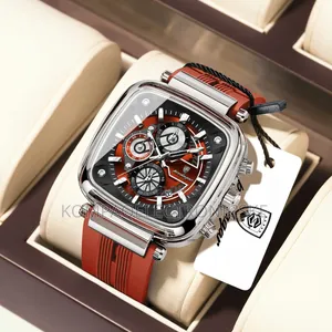Poedagar Gents Silicon Design Chronograph Fashion Watches