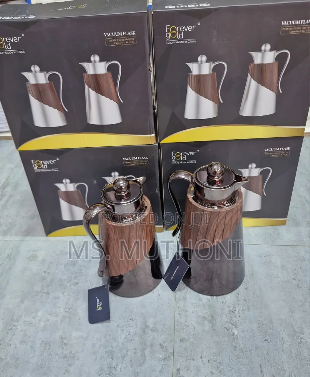 Dual Forever Gold Luxury Vacuum Flask (1L 1.3L)