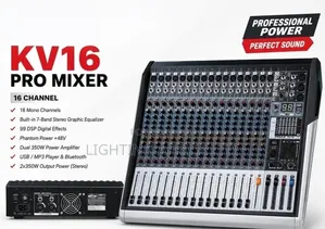 Pro Mixer Kv16 Proffesional Powered Mixer With USB and Bluetooth