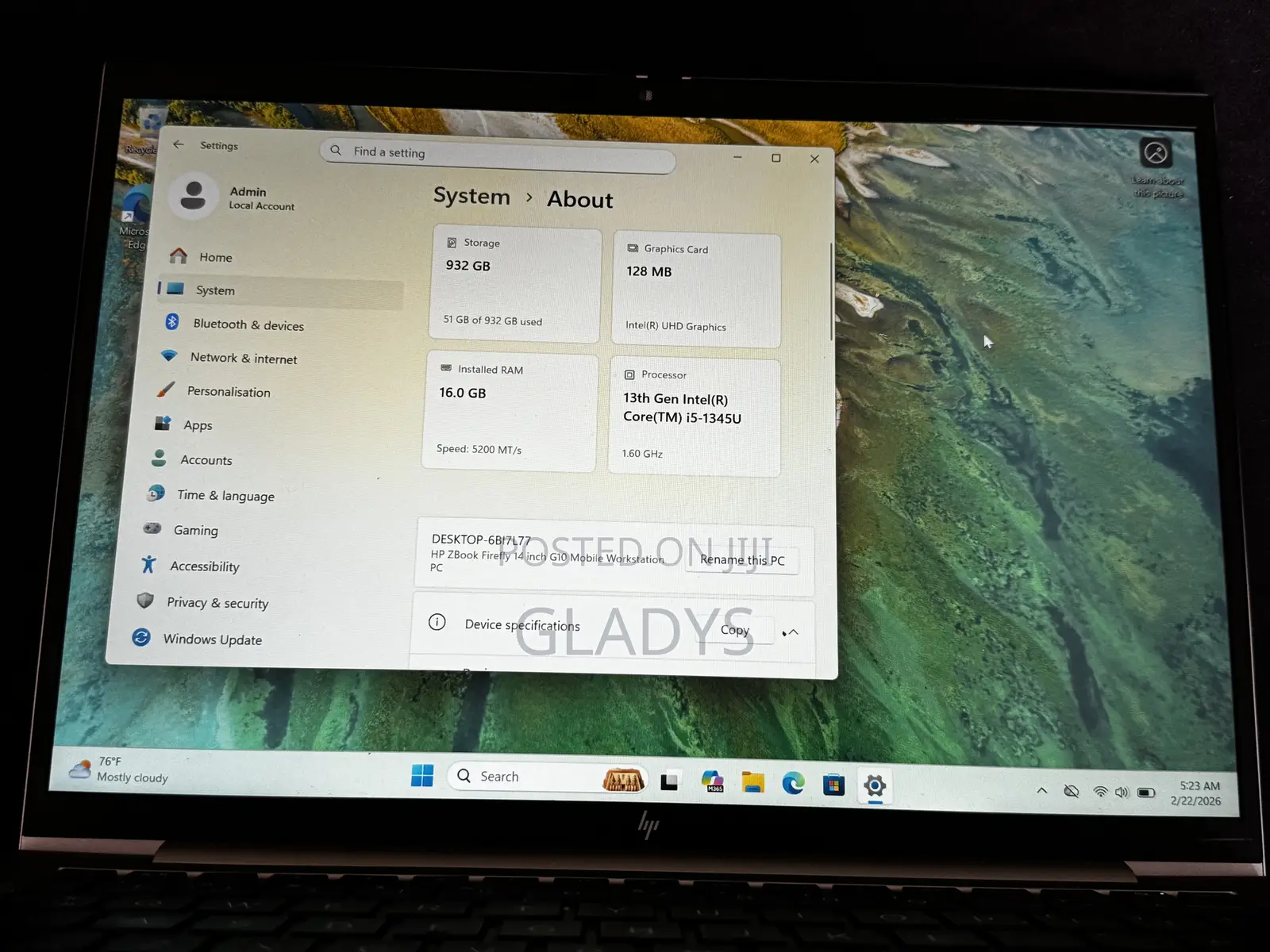 Laptop HP ZBook Firefly 14 G10 16GB Intel Core i5 SSD 1T