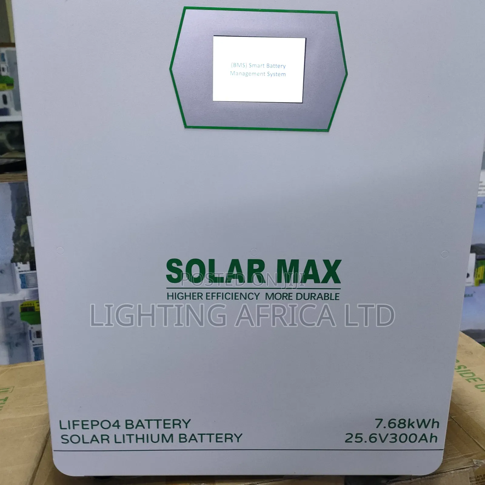 8kwh (7680wh) - 25.6 Volts Solarmax Lithium Solar Battery for Off-Grid
