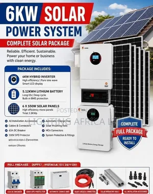 Felicity 6kva Inverter - 5.12kwh Lithium -(6)550w Solar Installation