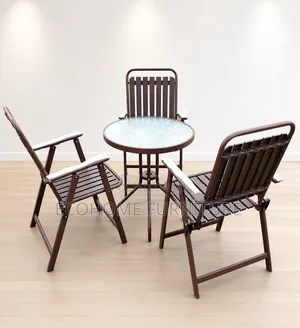 3-Seater Outdoor Bistro Set – Folding Patio Table Chairs