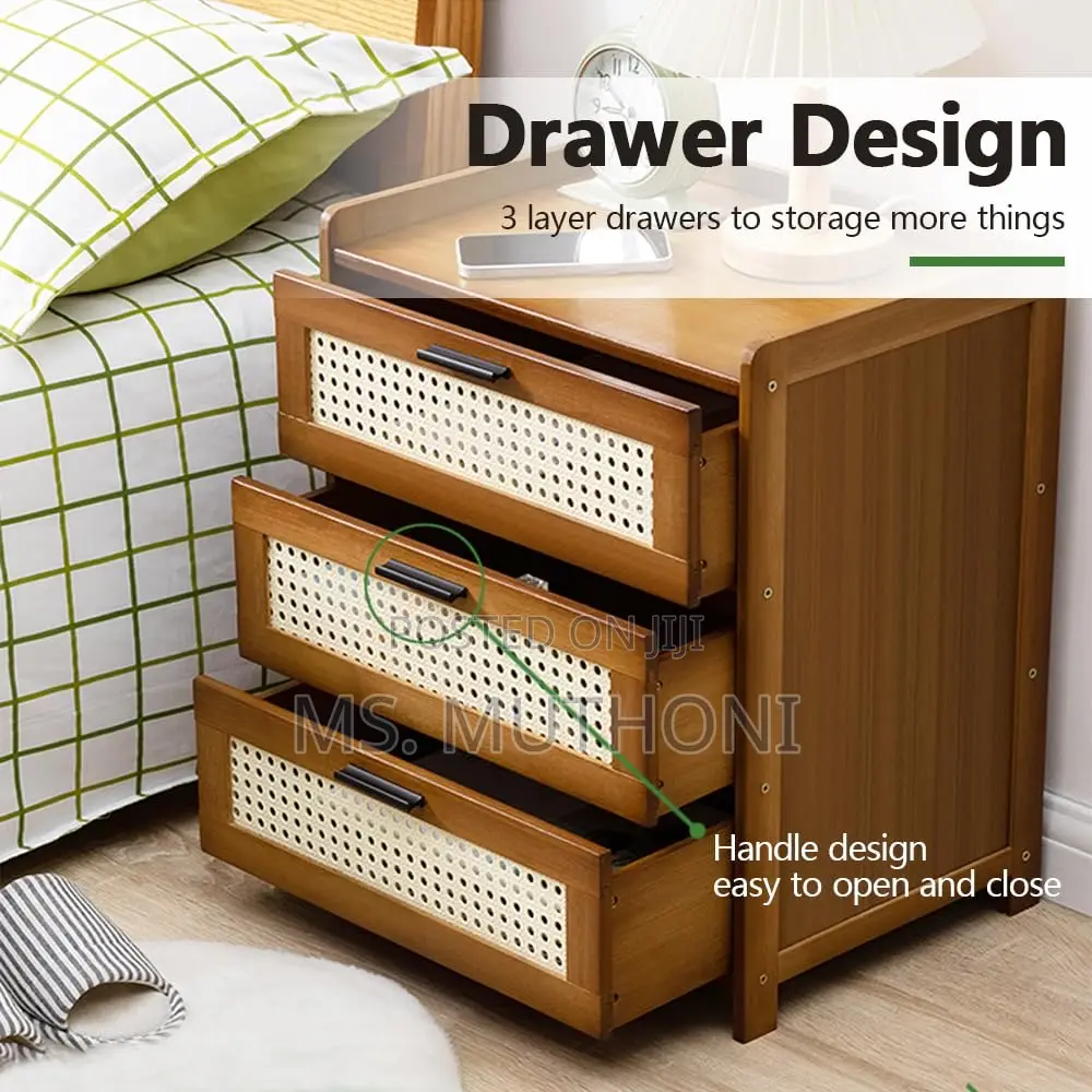 Modern DIY Natural Aesthetic 3 Drawer Bedside Table