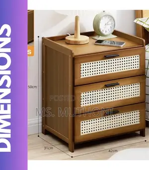 Modern DIY Natural Aesthetic 3 Drawer Bedside Table