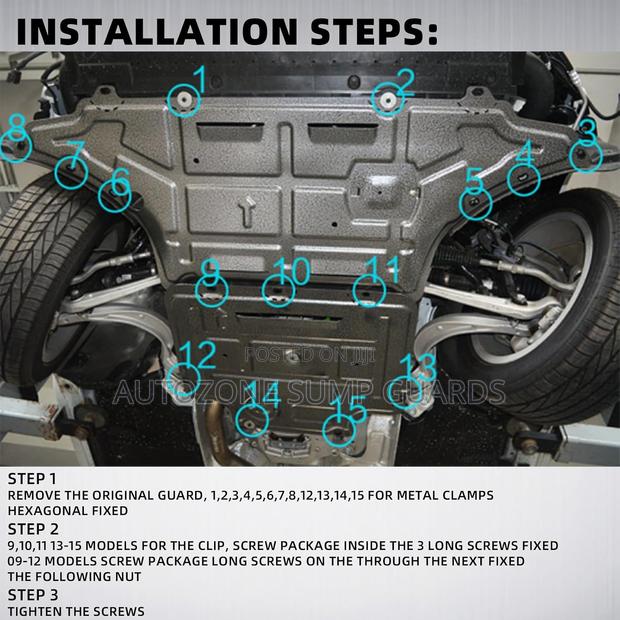 Engine Trans Sump Guards Audi A4 S4 B8.5 B8 3.0L 2.0L 2009+ - thumbnail 2