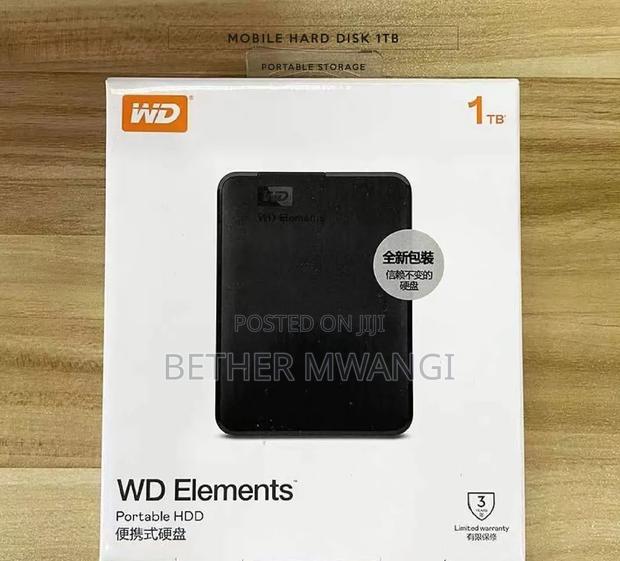 1 TB- WD External Hard Drive - main view