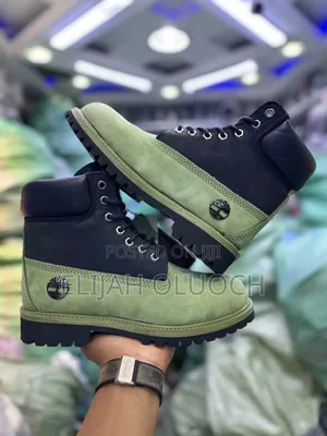 Timberland. “Green Black ” Quality Leather Size 39-45