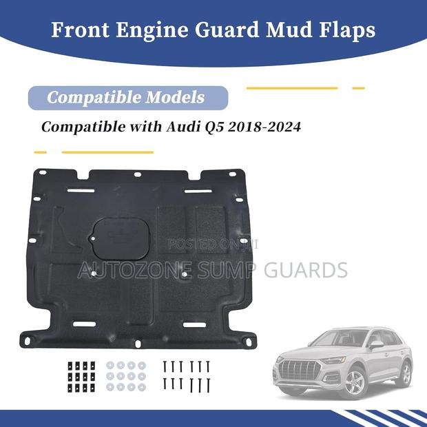 Front Engine Case Guards Splash Shield Compatible With Audi Q5 2018+ - thumbnail 3