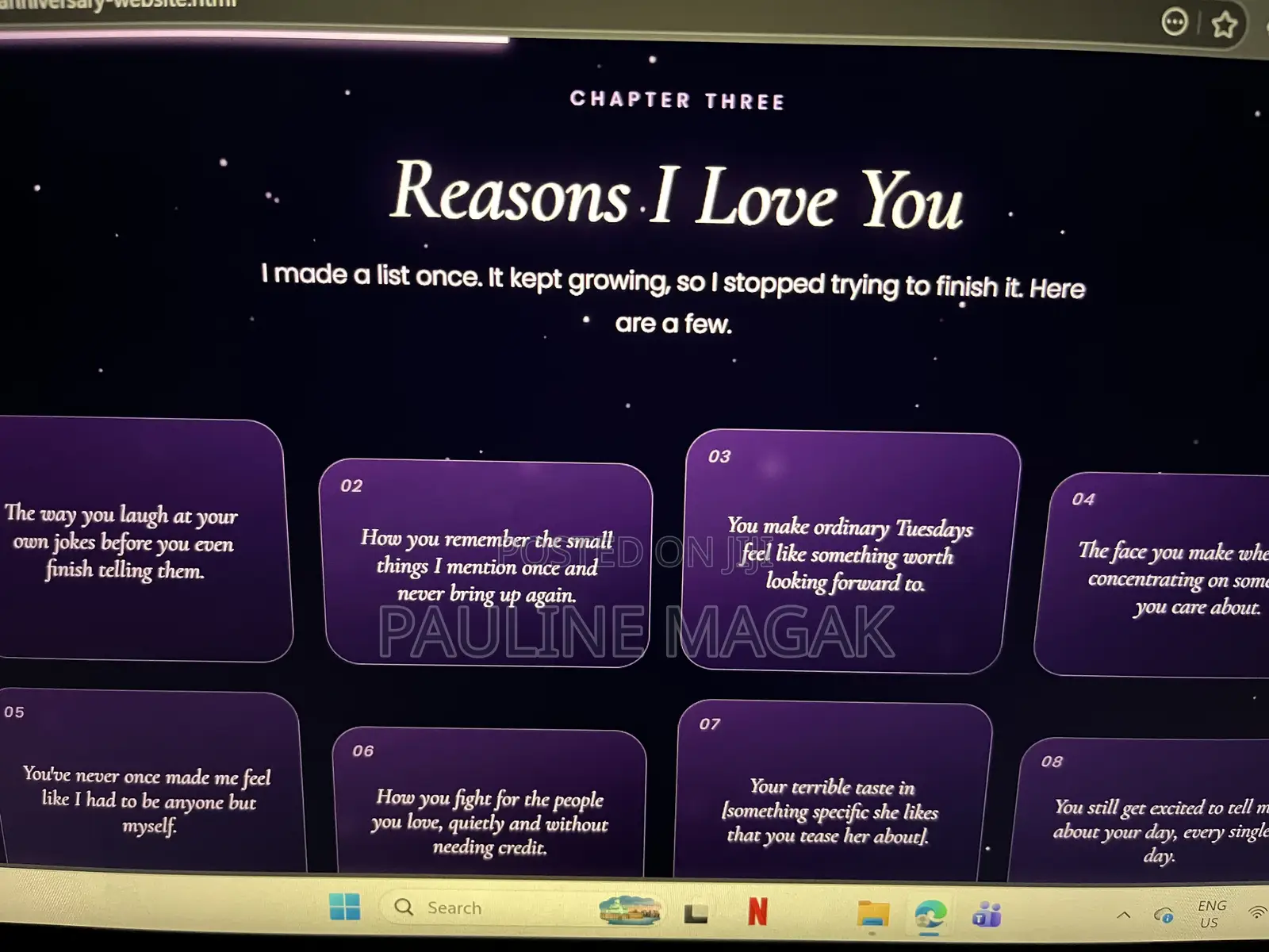 Your Love, but Make It a Website