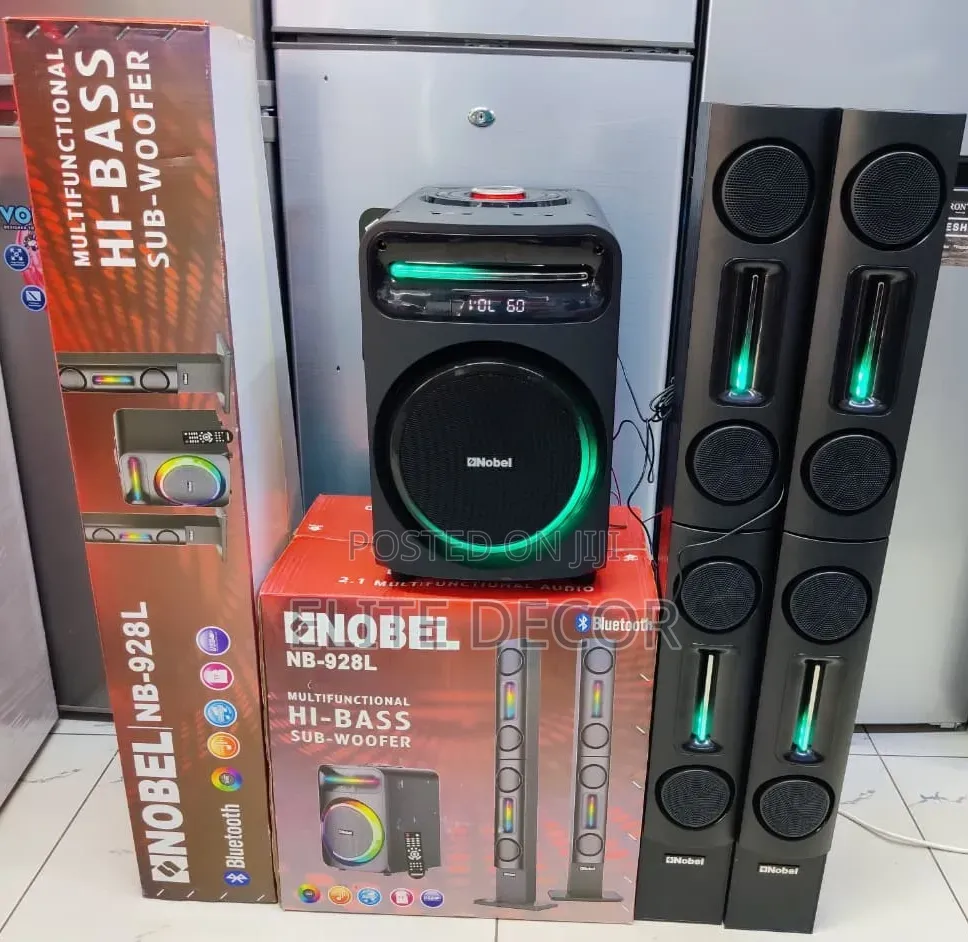 Nobel NB-928L Hi-Fi Tall Boy Bluetooth Subwoofer System – USB, SD, FM