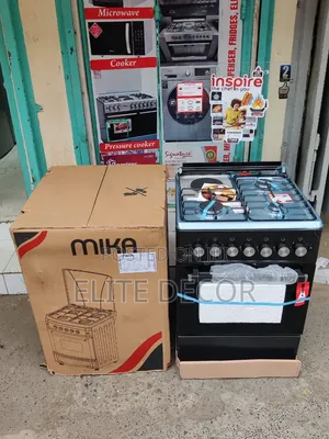 Mika 58×58 Standing Cooker – 3 Gas Burners + 1 Electric Hot Plate