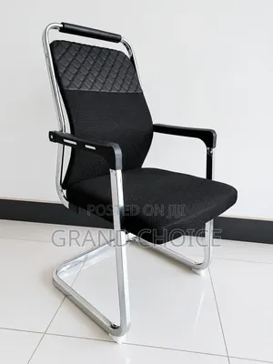 Executive Visitor Chair | Modern Office Guest Chair | Chrome Sled Base