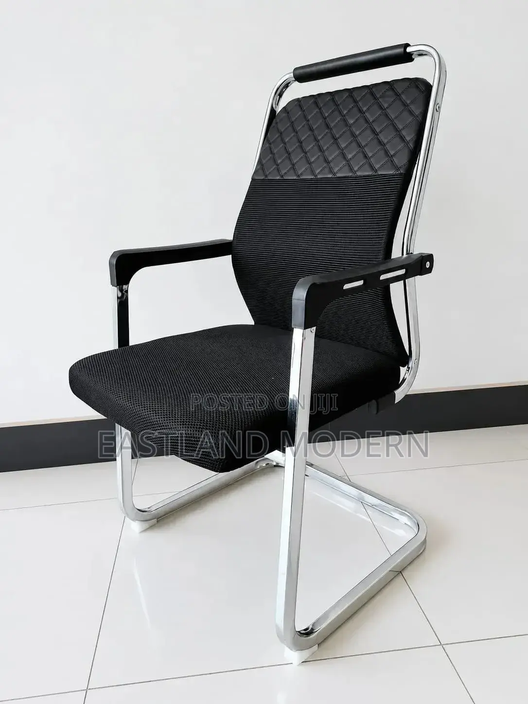 Executive Visitor Chair | Modern Office Guest Chair | Chrome Sled Base