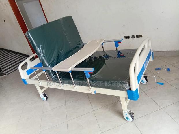 Complete ABS One Crank Bed Complete Matress,Feeding Table, Drip Stand