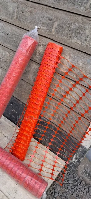 High-Visibility Orange Safety Fence
