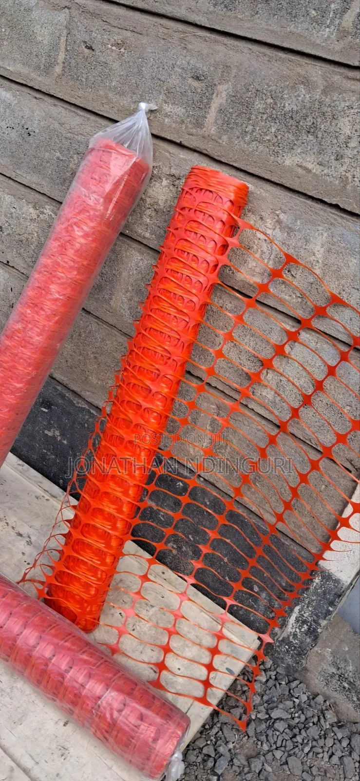 High-Visibility Orange Safety Fence