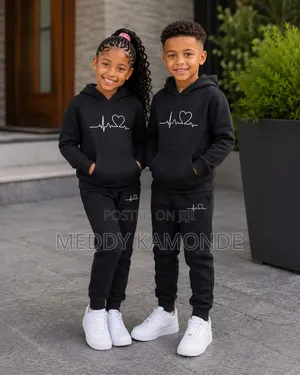 Unisex Kids Black Tracksuit