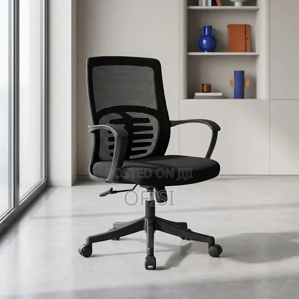 Office Chair; Ergonomic Medium-Back Office Chair