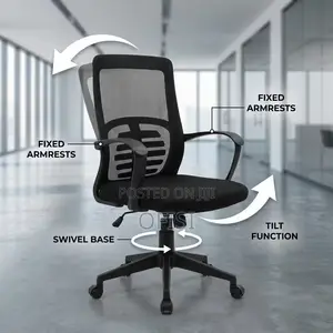 Office Chair; Ergonomic Medium-Back Office Chair