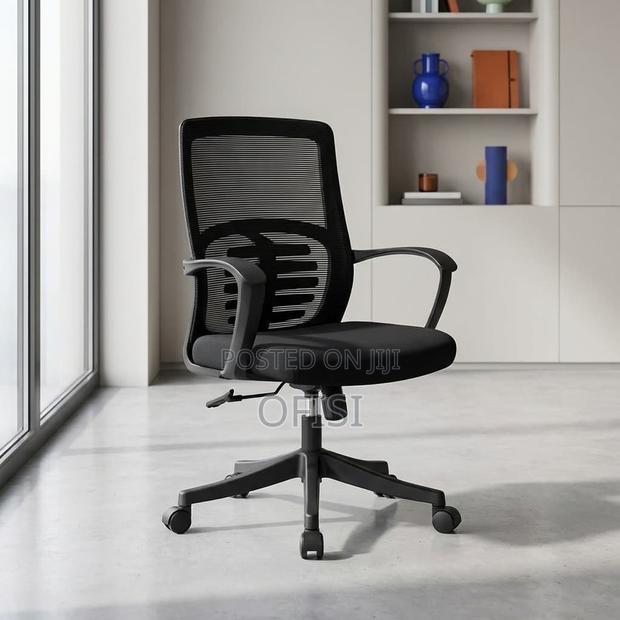 Office Chair; Ergonomic Medium-Back Office Chair - main view