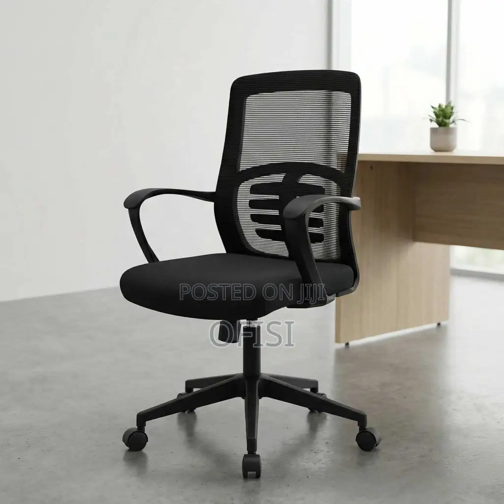 Office Chair; Ergonomic Medium-Back Office Chair