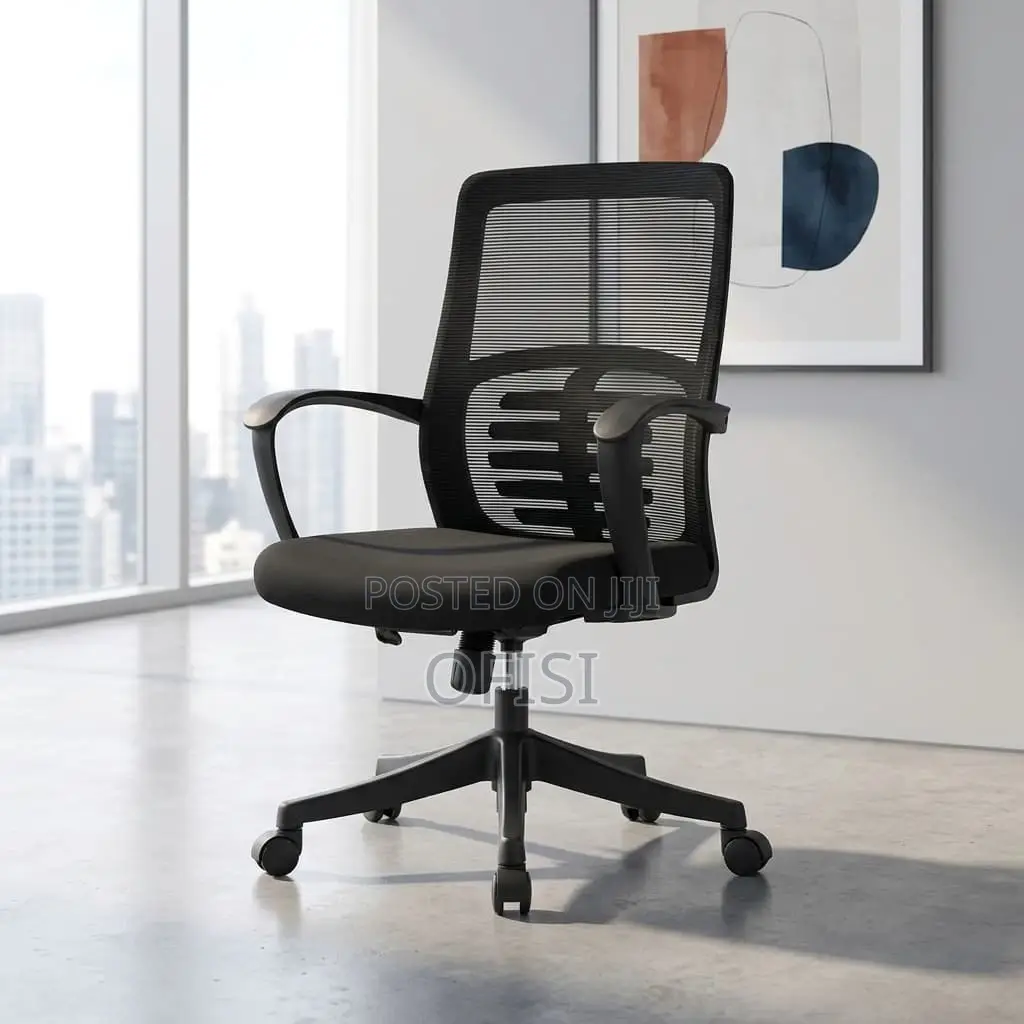 Office Chair; Ergonomic Medium-Back Office Chair