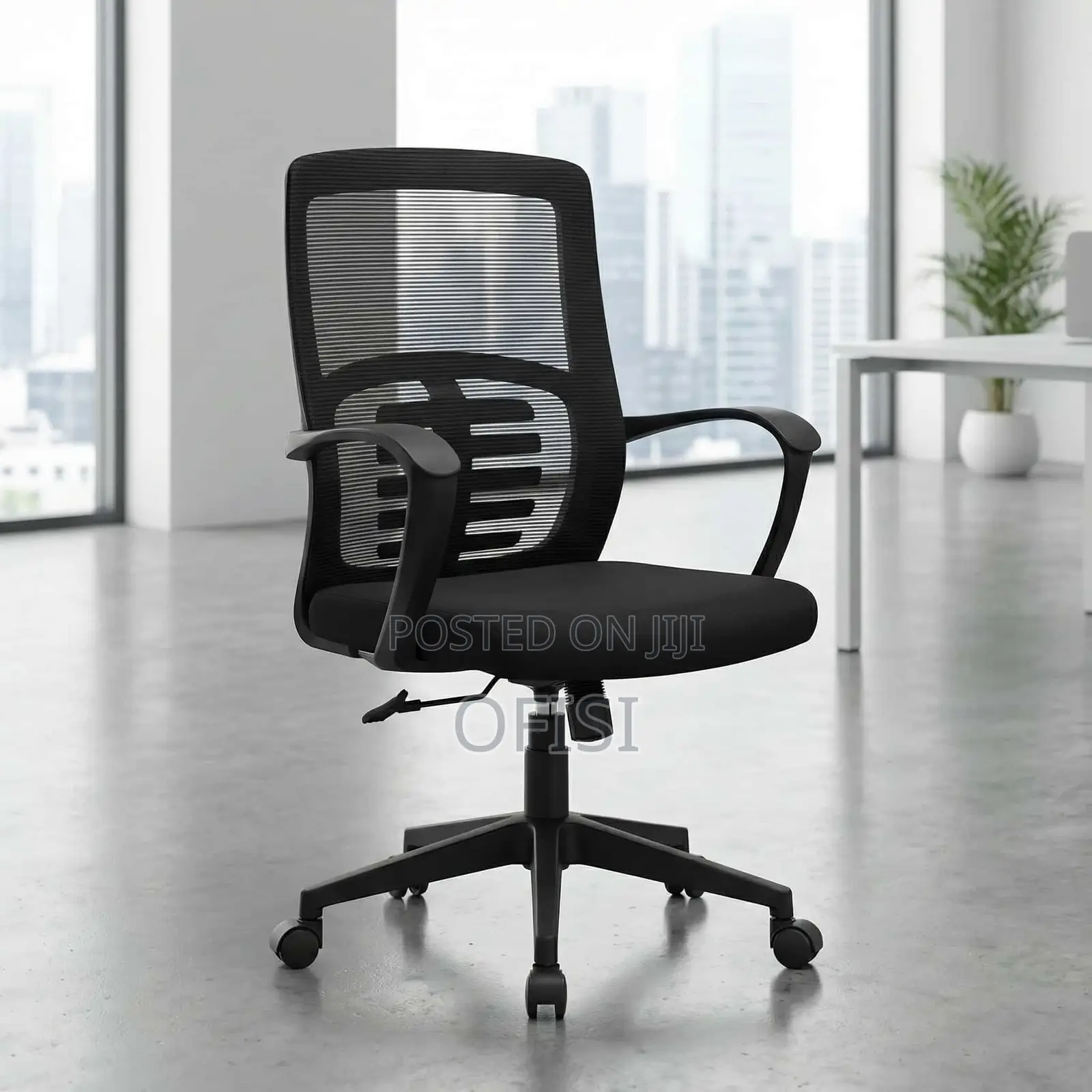 Office Chair; Ergonomic Medium-Back Office Chair