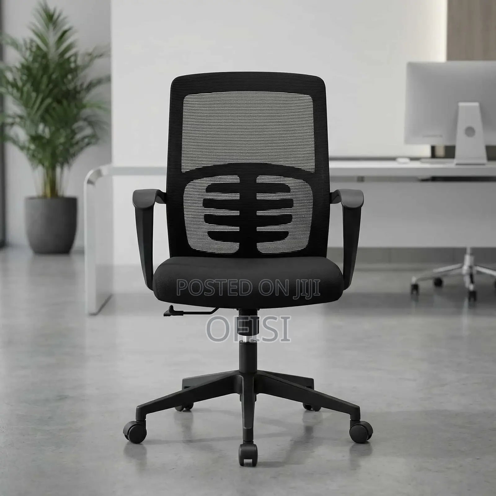 Office Chair; Ergonomic Medium-Back Office Chair