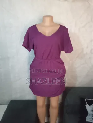 Purple Open Back Midi Dress