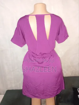 Purple Open Back Mini Dress