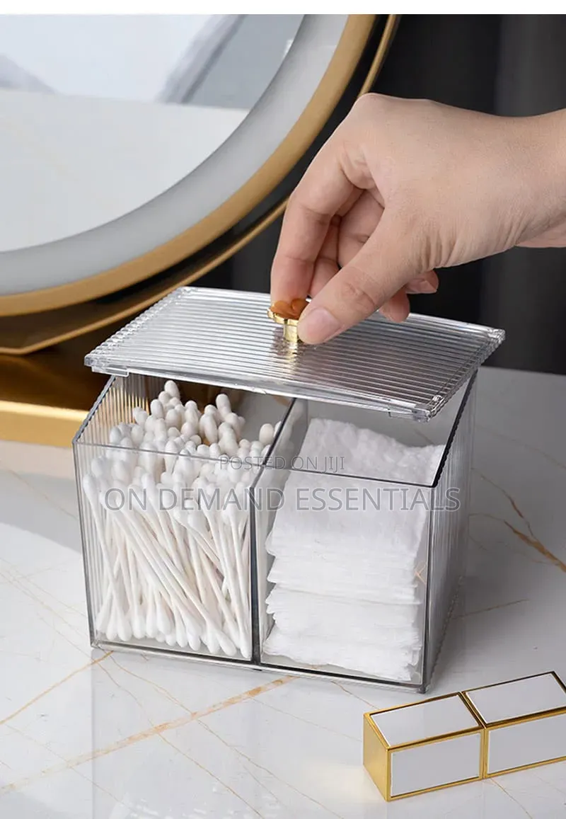 Acrylic Cotton Swabs Cosmetic Storage Box