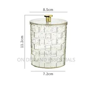 New PET Cosmetic Cotton Box Dustproof ABS Crystal Organizer