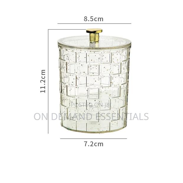 New PET Cosmetic Cotton Box Dustproof ABS Crystal Organizer - thumbnail 3