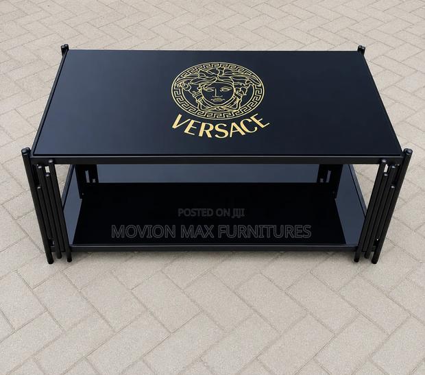 Imported Black Top Coffee Table - thumbnail 2