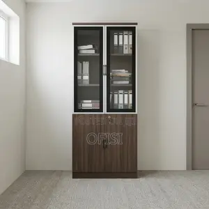 Office Cabinet; Wooden Glass Office Cabinet