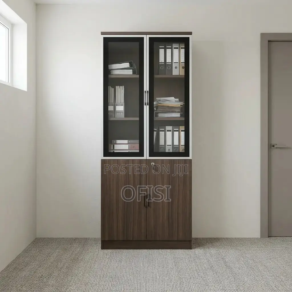 Office Cabinet; Wooden Glass Office Cabinet